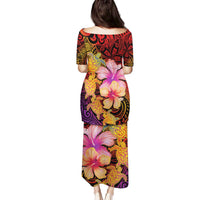 Hawaiian Hibiscus Turtle Tribal Polynesian Pattern Family Matching Puletasi and Hawaiian Shirt Colorful Color LT03 - Polynesian Pride