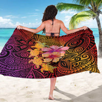 Hawaiian Hibiscus Turtle Tribal Polynesian Pattern Sarong Colorful Color