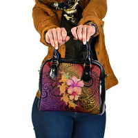 Hawaiian Hibiscus Turtle Tribal Polynesian Pattern Shoulder Handbag Colorful Color LT03 One Size Red - Polynesian Pride