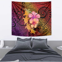 Hawaiian Hibiscus Turtle Tribal Polynesian Pattern Tapestry Colorful Color LT03 - Polynesian Pride
