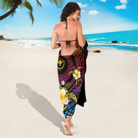 Hawaiian Plumeria Turtle Tribal Spiral Polynesian Tattoo Sarong Fanciful Color