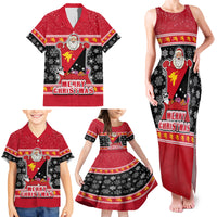 Papua New Guinea Christmas Family Matching Tank Maxi Dress and Hawaiian Shirt Santa With Flag Of PNG Polynesian Tribal Xmas Vibe LT03 - Polynesian Pride