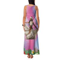 Woman Polynesian Tattoos Family Matching Tank Maxi Dress and Hawaiian Shirt Tropical Flower - Sweets Vibrant Color LT03 - Polynesian Pride