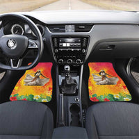 Woman Polynesian Tattoos Car Mats Tropical Flower - Vibrant Hot Color