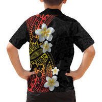 Plumeria Family Matching Tank Maxi Dress and Hawaiian Shirt Polynesian Tribal Frangipani Sunset LT03 - Polynesian Pride
