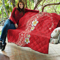 Plumeria Quilt Polynesian Tribal Frangipani Red LT03 - Polynesian Pride