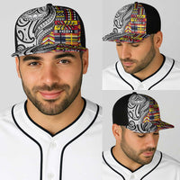 Niue Hiapo and Maori Decoration Tattoos Baseball Net Cap - Polynesian Pride