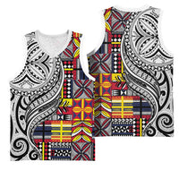 Niue Hiapo and Maori Decoration Tattoos Basketball Jersey LT03 - Polynesian Pride