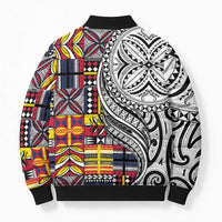 Niue Hiapo and Maori Decoration Tattoos Bomber Puffer Jacket - Polynesian Pride