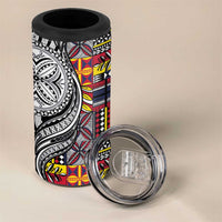 Niue Hiapo and Maori Decoration Tattoos 4 in 1 Can Cooler Tumbler - Polynesian Pride