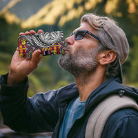 Niue Hiapo and Maori Decoration Tattoos 4 in 1 Can Cooler Tumbler - Polynesian Pride