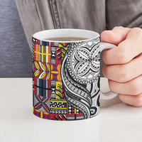 Niue Hiapo and Maori Decoration Tattoos Ceramic Mug - Polynesian Pride