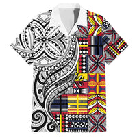 Niue Hiapo and Maori Decoration Tattoos Family Matching Tank Maxi Dress and Hawaiian Shirt - Polynesian Pride
