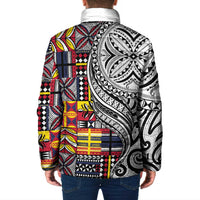 Niue Hiapo and Maori Decoration Tattoos Padded Jacket - Polynesian Pride