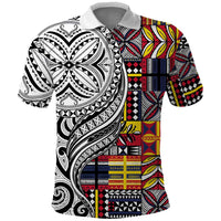 Niue Hiapo and Maori Decoration Tattoos Polo Shirt - Polynesian Pride