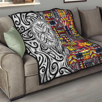 Niue Hiapo and Maori Decoration Tattoos Quilt - Polynesian Pride