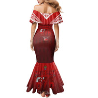 Mate Ma'a Tonga Rugby Family Matching Mermaid Dress and Hawaiian Shirt Six Seven Six to The World