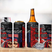 Aotearoa and Samoa Toitu Te Tiriti 4 in 1 Can Cooler Tumbler Honour the Treaty - Te Tiriti Is Us