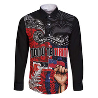 Aotearoa and Samoa Toitu Te Tiriti Family Matching Off Shoulder Short Dress and Hawaiian Shirt Honour the Treaty - Te Tiriti Is Us