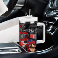 Aotearoa and Samoa Toitu Te Tiriti Tumbler With Handle Honour the Treaty - Te Tiriti Is Us LT03 - Polynesian Pride