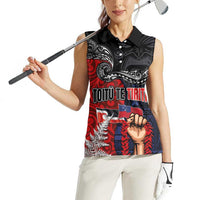 Aotearoa and Samoa Toitu Te Tiriti Women Sleeveless Polo Shirt Honour the Treaty - Te Tiriti Is Us