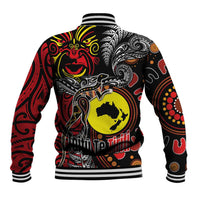 Aotearoa and Australia Toitu Te Tiriti Baseball Jacket Honour the Treaty - Stand Together Stand Stronger LT03 - Polynesian Pride
