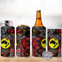 Aotearoa and Australia Toitu Te Tiriti 4 in 1 Can Cooler Tumbler Honour the Treaty - Stand Together Stand Stronger