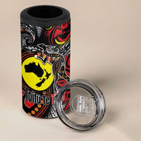 Aotearoa and Australia Toitu Te Tiriti 4 in 1 Can Cooler Tumbler Honour the Treaty - Stand Together Stand Stronger