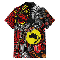 Aotearoa and Australia Toitu Te Tiriti Family Matching Long Sleeve Bodycon Dress and Hawaiian Shirt Honour the Treaty - Stand Together Stand Stronger LT03 - Polynesian Pride