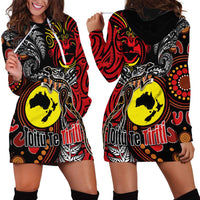 Aotearoa and Australia Toitu Te Tiriti Hoodie Dress Honour the Treaty - Stand Together Stand Stronger