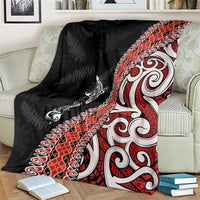 Aotearoa Maori Stylized Koru - Silver Ferns Blanket