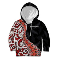 Aotearoa Maori Stylized Koru - Silver Ferns Kid Hoodie