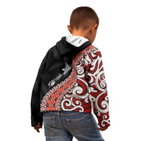 Aotearoa Maori Stylized Koru - Silver Ferns Kid Hoodie