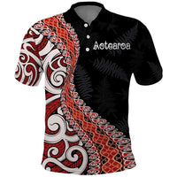 Aotearoa Maori Stylized Koru - Silver Ferns Polo Shirt
