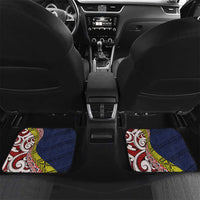 Aotearoa and Niue Car Mats Hiapo Maori Stylized Koru