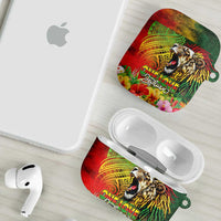 Hawaiian Reggae AirPods Case Jawaiian One Love-Tribal Tatoos and Rastafari Lion LT03 - Polynesian Pride