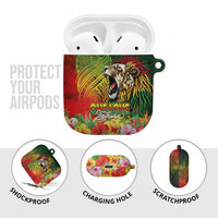 Hawaiian Reggae AirPods Case Jawaiian One Love-Tribal Tatoos and Rastafari Lion LT03 - Polynesian Pride