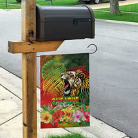 Hawaiian Reggae Garden Flag Jawaiian One Love-Tribal Tatoos and Rastafari Lion - Polynesian Pride