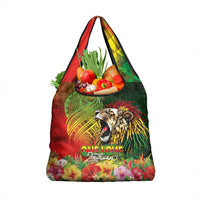 Hawaiian Reggae Grocery Bag Jawaiian One Love-Tribal Tatoos and Rastafari Lion - Polynesian Pride