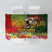 Hawaiian Reggae Tablecloth Jawaiian One Love-Tribal Tatoos and Rastafari Lion - Polynesian Pride