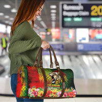 Hawaiian Reggae Travel Bag Jawaiian One Love-Tribal Tatoos and Rastafari Lion - Polynesian Pride