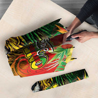 Hawaiian Reggae Umbrella Jawaiian One Love-Tribal Tatoos and Rastafari Lion - Polynesian Pride