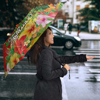 Hawaiian Reggae Umbrella Jawaiian One Love-Tribal Tatoos and Rastafari Lion - Polynesian Pride