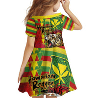 Hawaiian Reggae Family Matching Mermaid Dress and Hawaiian Shirt Kakau Art Motifs with Ohia Lehua and Rastafari Lion LT03 - Polynesian Pride