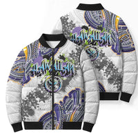 Traditional Art Hawaiian Kakau Tattoos Bomber Puffer Jacket Graffiti Style - Polynesian Pride