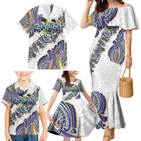 Traditional Art Hawaiian Kakau Tattoos Family Matching Mermaid Dress and Hawaiian Shirt Graffiti Style - Polynesian Pride