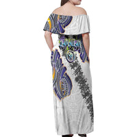 Traditional Art Hawaiian Kakau Tattoos Family Matching Off Shoulder Maxi Dress and Hawaiian Shirt Graffiti Style LT03 - Polynesian Pride