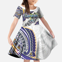 Traditional Art Hawaiian Kakau Tattoos Family Matching Summer Maxi Dress and Hawaiian Shirt Graffiti Style - Polynesian Pride
