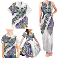 Traditional Art Hawaiian Kakau Tattoos Family Matching Tank Maxi Dress and Hawaiian Shirt Graffiti Style LT03 - Polynesian Pride