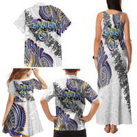 Traditional Art Hawaiian Kakau Tattoos Family Matching Tank Maxi Dress and Hawaiian Shirt Graffiti Style - Polynesian Pride